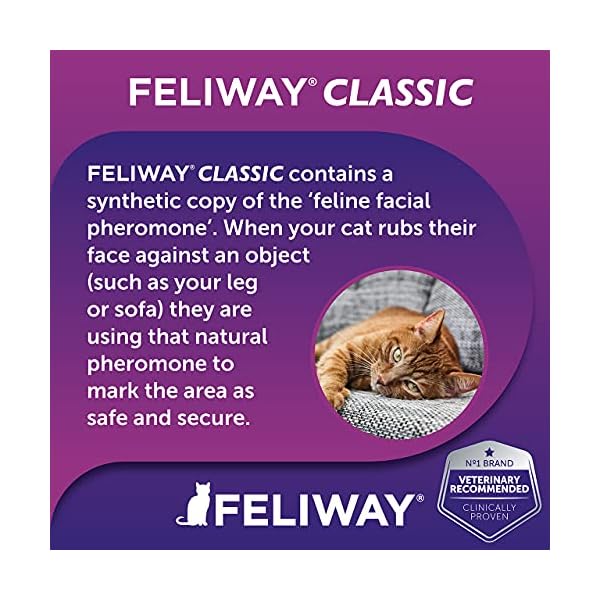 FELIWAY Classic 30 day Refill x3 Value Pack. FELIWAY Classic comforts cats, helps solve behavioural issues and stress…