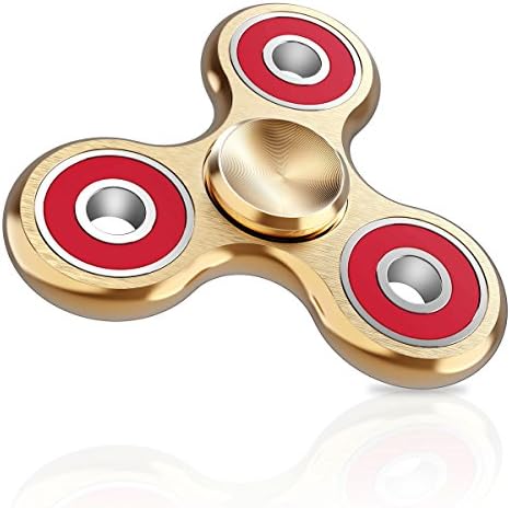 DODOTECH Anti-Anxiety Premium Quality EDC Fidget Spinner High Speed Hand Spinner Toys for Kids & Adults Stress Reducer Relieves ADHD Anxiety and Boredom Steel Ball Bearing - Gold
