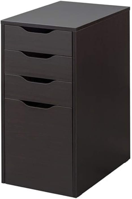 Ikea Alex Drawer Unit Drop File Storage Black Brown 903 730 38
