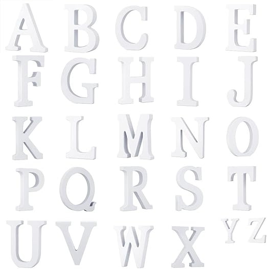 À faire soi-même en Bois Blanc Lettres Alphabet Mariage Maison Table De Fête Signe Décoration