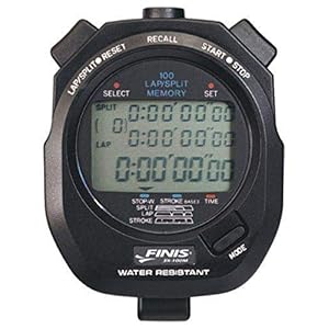 Finis Memory stopwatch 3×100 M, zwart, één maat