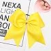 CN Girls Cheer Bow with Ponytail Holder for Cheerleading Girl Pack of 10 Yellow