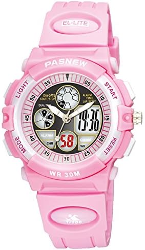 Kid Watch For Child Boy Girl Fashion LED Multi Function Sport Outdoor Digital Dress Waterproof Alarm Black Pink