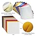 10pcs Double Sided Litchi Faux Leather Sheets + 10pcs Metallic Synthetic Leather Fabric Sheets(6