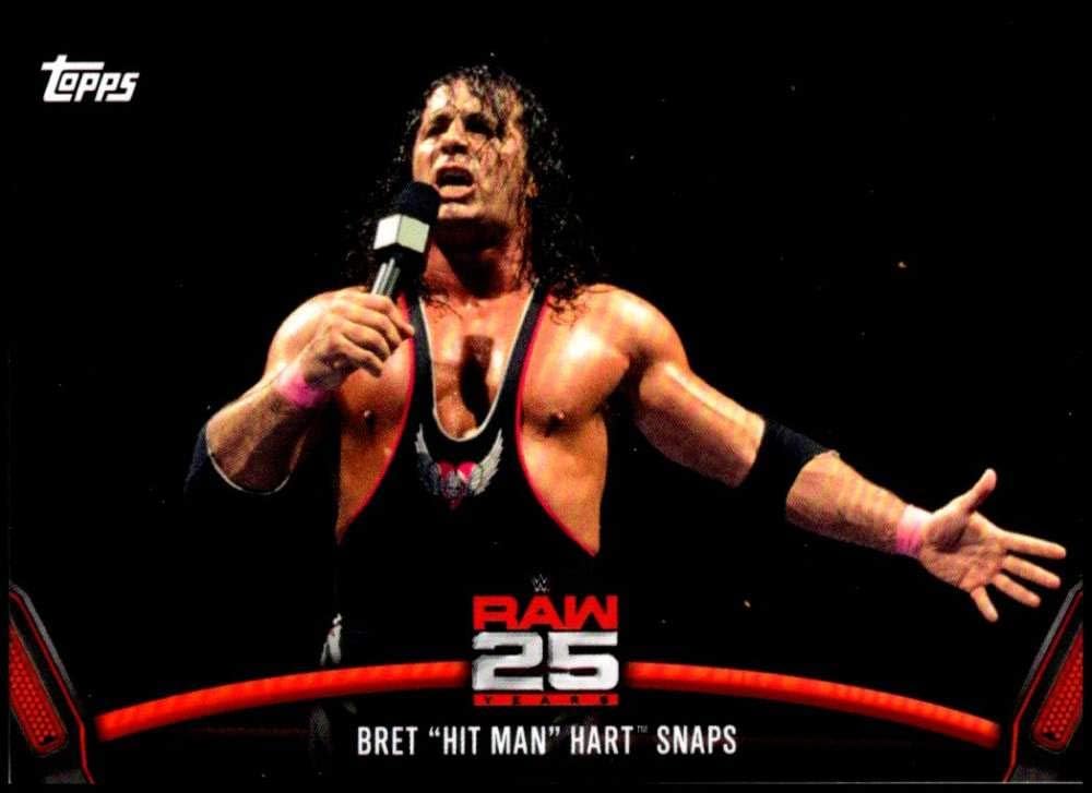 Amazon Com 2018 Topps Wwe Then Now Forever 25 Year Of Raw Wrestling Raw 5 Bret Hart Snaps Official World Wrestling Entertainment Trading Card Collectibles Fine Art