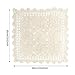 yazi Handmade Crochet Doilies Flower Tablecloth Cotton Sofa Doily Hollow Table Cover Home Décor Beige Color 23.6inch