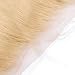 FDshine Blonde Frontal Lace Closure with Baby Hair Ear to Ear Frontals Human Hair 13x4 Free Part Body Wave (14
