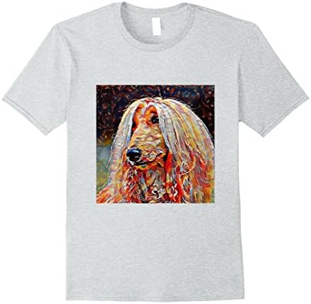 Mens Afghan Hound - A Portrait in Oil Small Heather Grey