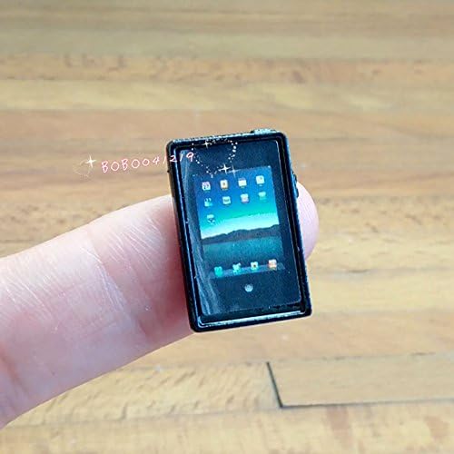 Bobominiworld Metal Phone Cell Phone Dollhouse Miniatures Decoration 1:12 Scale Length 2cm Black