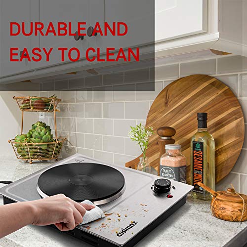CUSIMAX 1500W Electric Hot Plate, Hot Plate for Cooking Electric Single