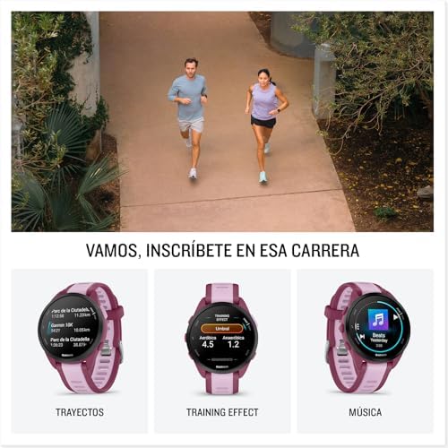 Forerunner 165 Music, Reloj Inteligente para Correr con GPS, Azul