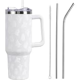 Zbnisiw Goth Tumbler with Lid and Straw 40oz,5D Gothic Cute Ghosts Vacuum Insulated Leak Proof Tumbler,Spooky Gift Women Girls Accessories Stainless Steel Coffee Cup