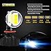 Sampino 9005/H10/HB3 LED Headlight Bulbs All-in-One Conversion Kit 2Packs High Beam/Fog Light Bulb(9140/9145/9040/9045) 8000LM 5500K 12xCSP Chips Cool White