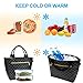 Lunch Bag, Wosweet Leakproof Insulated Lunch Box Cooler Bag for Women Girls and Kids, Lunch Container Tote Bag with Zapper & Pocket (Black)