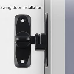 FIREFLYWEB Flip Door Latch Black 180 Degree Heavy
