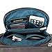 Travelon Anti-Theft Quilted North South Bag - Medium Nylon Crossbody for Travel & Everyday - (Black/Dark Emerald Interior)