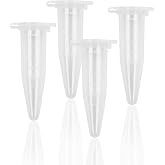 JIUWU 100 Pcs Clear Centrifuge Tubes 1.5ml with Lid &amp; Graduated for Lab | Plastic Test Tubes, Small Sample Vials with Snap Caps, Small Bottles, microcentrifuge tubes with Cap for Lab Liquid Sample