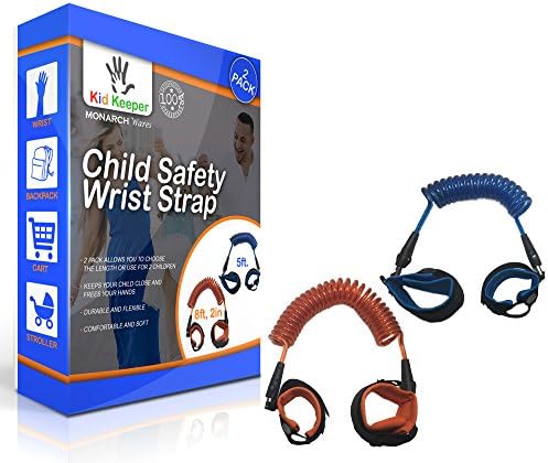 [2-PACK] KID KEEPER - Child Safety Wrist Strap/Anti Lost Wrist Link Safety Wrist Link for Kids, Toddlers, Babies