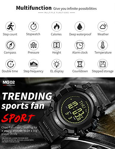 image for findtime Mens Digital Sports Watch Altimeter Barometer Compass Thermom