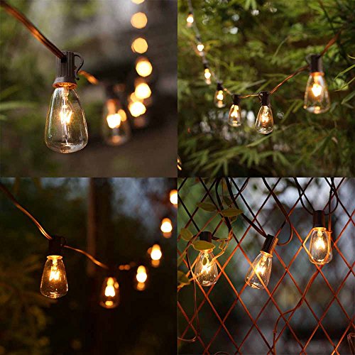 image for MYHH-LITES 20ft Outdoor Patio String lights with 21 ST35 Edison Bulbs(