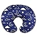 IBraFashion Minky Nursing Pillow Cover Nursing Pillow Slipcover Soft Fits Snug On Infant Nursing Pillows for Breastfeeding Moms (Navy Blue, Stars and Clouds)
