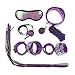 Kismet168 New Women Couples 7PCS Leather Handcuffs Set-Adult Six-Toys for Cosplay Game (Purple)thumb 1