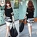 Leiwo Women's Lady Summer Korean Short Sleeve Lace Loose Splice Thin T-Shirt Black XL