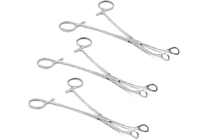 Lot of 3 Pcs Stainless Steel Spong Holding Forceps 9.5" Serrated Curved Economy Grade (Laja Imports Brand) for Educational Use