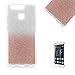 LG K10 Case with Free Screen Protector,Funyye Soft Gel TPU Slim Glitter Gradual Colour Changing With Love Hearts Ring Holder Protective Rubber Bumper Case Cover Shell for LG K10