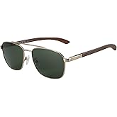 ZENOTTIC Aviator Wood Polarized Sunglasses for Men 100% UV Protection Fishing Driving Golf