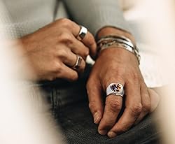FindChic Customized Signet Photo Rings Heart Chunky