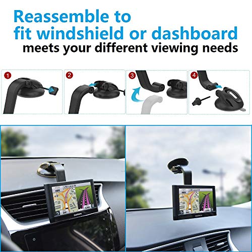 image for APPS2Car GPS Dashboard Mount GPS Sticky Suction Cup Dash Windshield Mo