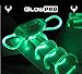 GlowPRO LED Shoelaces - Glow in the Dark Dazzling Neon Rainbow Colors are Cool Fun for Disco Party Cosplay and Hiphop Dance Raves. Flashing Lights for High Visibility Night Safety Biking - GREEN