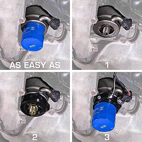 GlowShift Oil Filter Sandwich Plate Thread Adapter 3/416 Thread