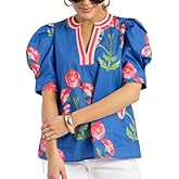 Women Y2k Boho Floral Blouse Puff Sleeve V Neck Peplum Shirt Cute Babydoll Tops Flowy Tunic Top Summer