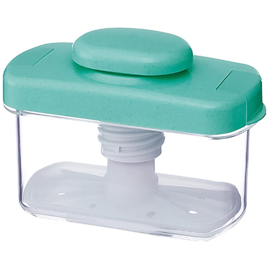 Instant Pickle Maker Vegetable Press Tsukemono Container Rectangle Made in Japan BPA Free (Green 0.8L)