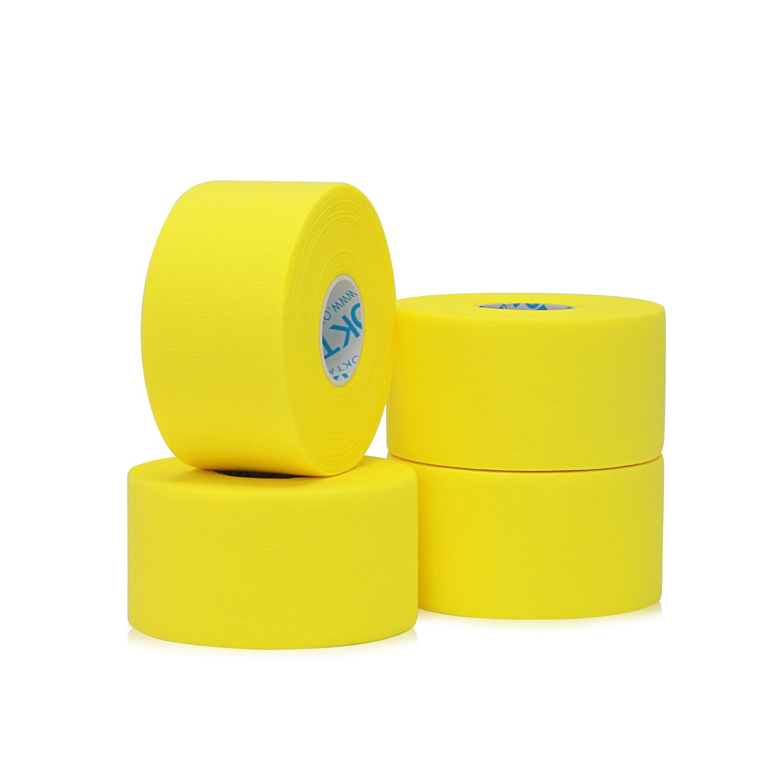 Photo 1 of OK TAPE Athletic Sports Tape?4 Packs) - 45ft Per Roll Very Strong Tape for Athlete & Sport Trainers & First Aid Injury Wrap, Perfect for Fingers Ankles Wrist on Bat, Hockey Stick - Yellow