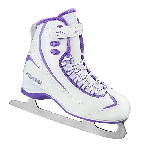 Riedell 625 Soar / Womens Beginner/Soft Figure Ice Skates / Color: White and Violet / Size: 7