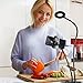 Milemont Selfie Ring Light with Cell Phone Holder Stand Flexible Arms, LED Camera Lighting for Live Stream/Makeup, Fits with iPhone, Android, 3 Light Colors 10 Level Brightness