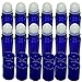 12 Pack of Roll On Empty Glass Bottles for Essential Oils - Refillable Roller Color Roll On - Bulk - 30 ml 1 oz Pack of 12 - Blue Color