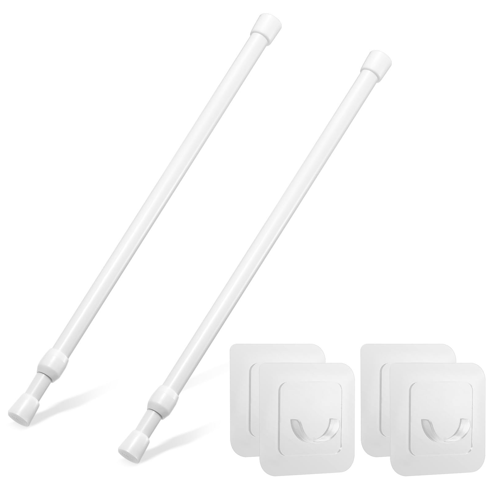 GOOWIN 2 pcs tension rod 62-90 cm white