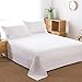 100% Cotton Flat Sheet,Soft,Silky,Skin Friendly,Breathable,Comfortable Bed Sheet (Twin, White)