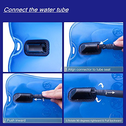Baen Sendi Hydration Bladder 3 Liter//100 oz - Water Bladder for Hydration pack (Blue) - Thumbnail 6