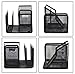 EasyPAG Mesh Desk Accessories Organizer Sticky Note Pad Holder 2 Upright Pen Holder ,Black