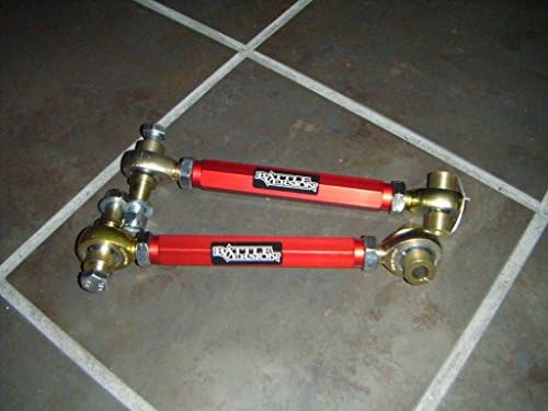 Battle Version Billet Rear Toe Links Red for 1999-02 Nissan Silvia