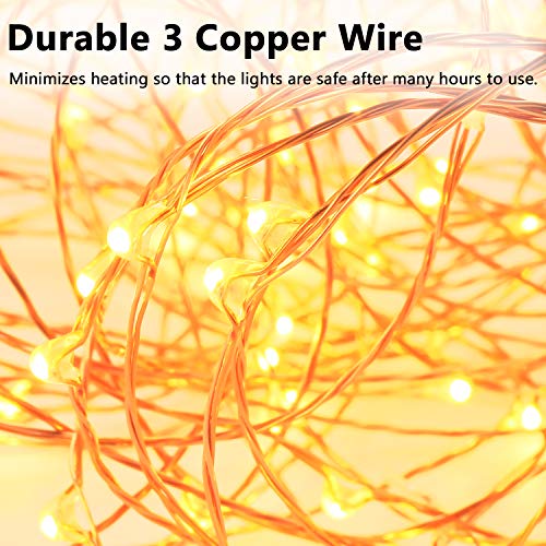 Decute 300Led 99FT Copper Wire Christmas Fairy String Lights Dimmable
