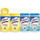 Lysol Disinfecting Wipes, Lemon & Ocean Breeze, 320ct (4x80ct)