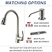 KINGO HOME Modern Commercial High Arch Stainless Steel Single Handle Pull Down Sprayer Brushed Nickel Kitchen Faucets, Kitchen Sink Faucets with 3 Setting Spray