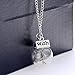 Wish Bottle Necklace,Haluoo Women Girls Creative Handmade Glass Wish Bottle With Real Dandelion Seeds Pendant Necklace Silver Long Sweater Chain Necklace Birthday Chrismas Graduation Gifts (Clear)thumb 4