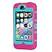 iPhone 4S Case,Shockproof Heavy Duty Combo Hybrid Defender High Impact Body Rugged Hard PC & Silicone Case Protective Cover For Apple iPhone 4 4S (Rose Green)